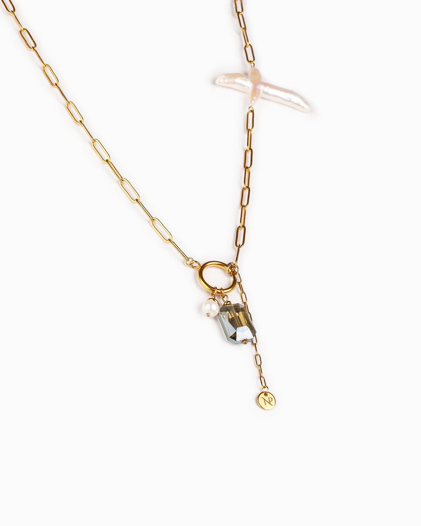 Pearl Cross Necklace