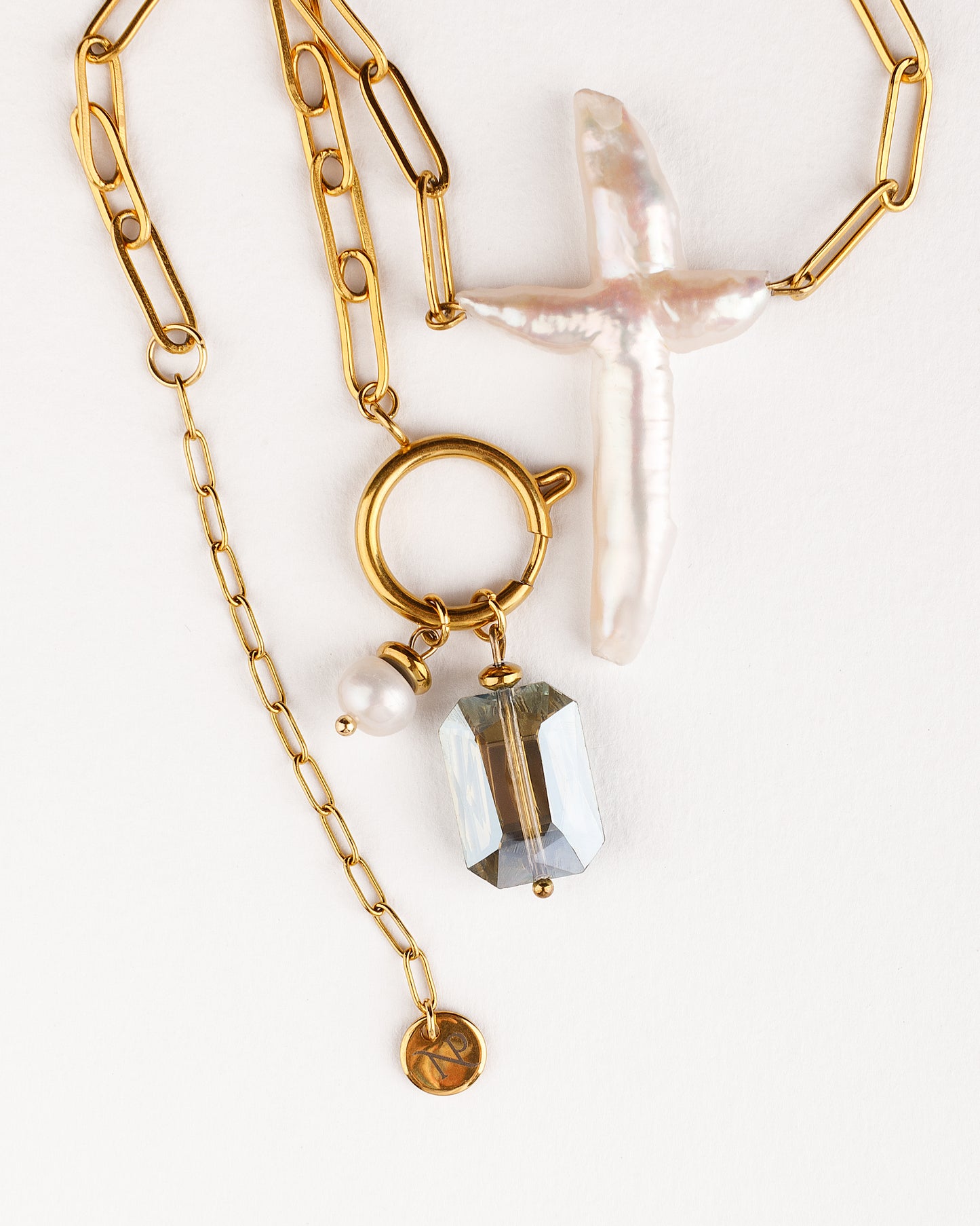 Pearl Cross Necklace