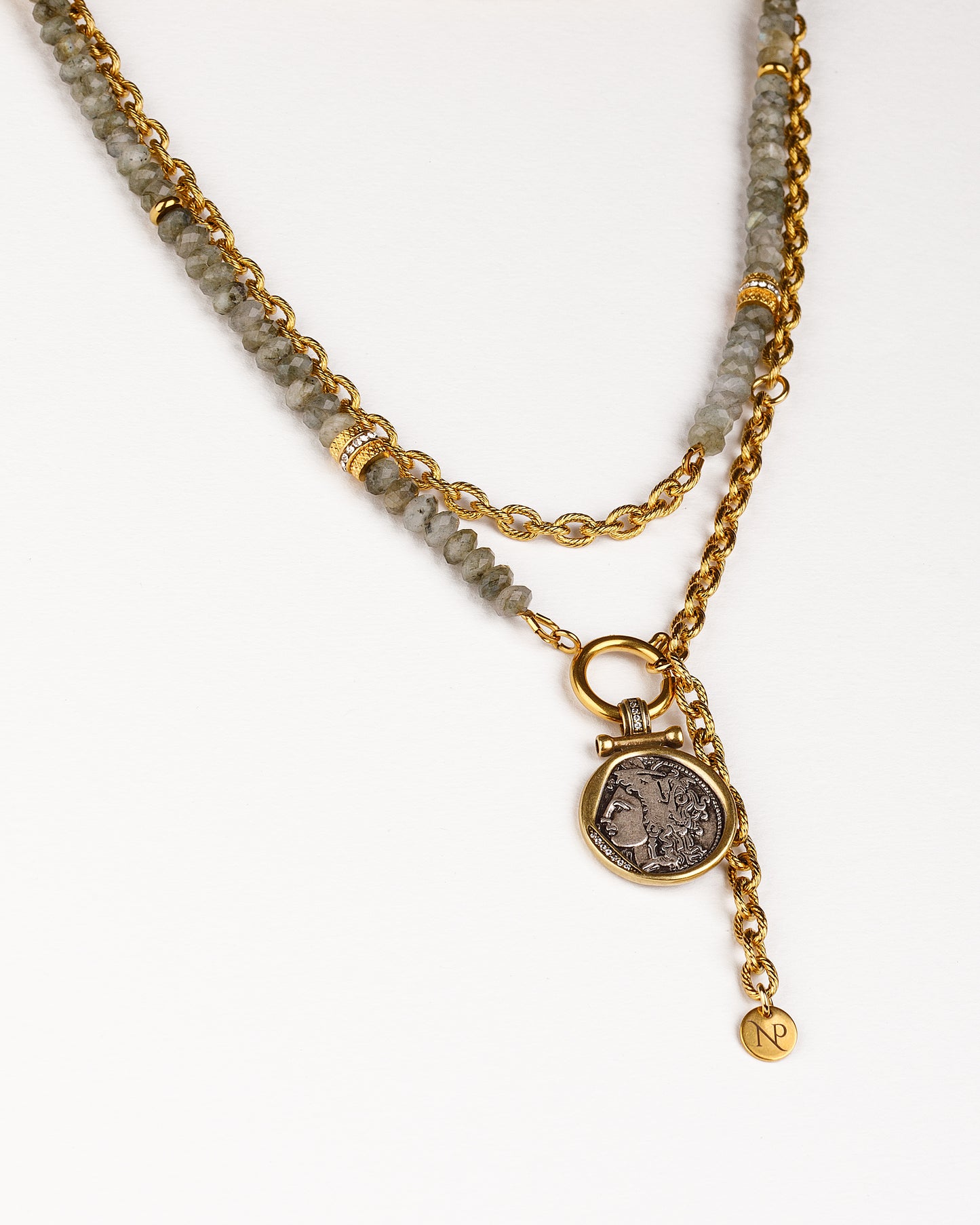 Labradorite Rondelle Necklace