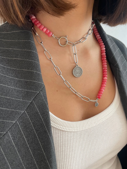 Paperclip Chain Lariat Necklace