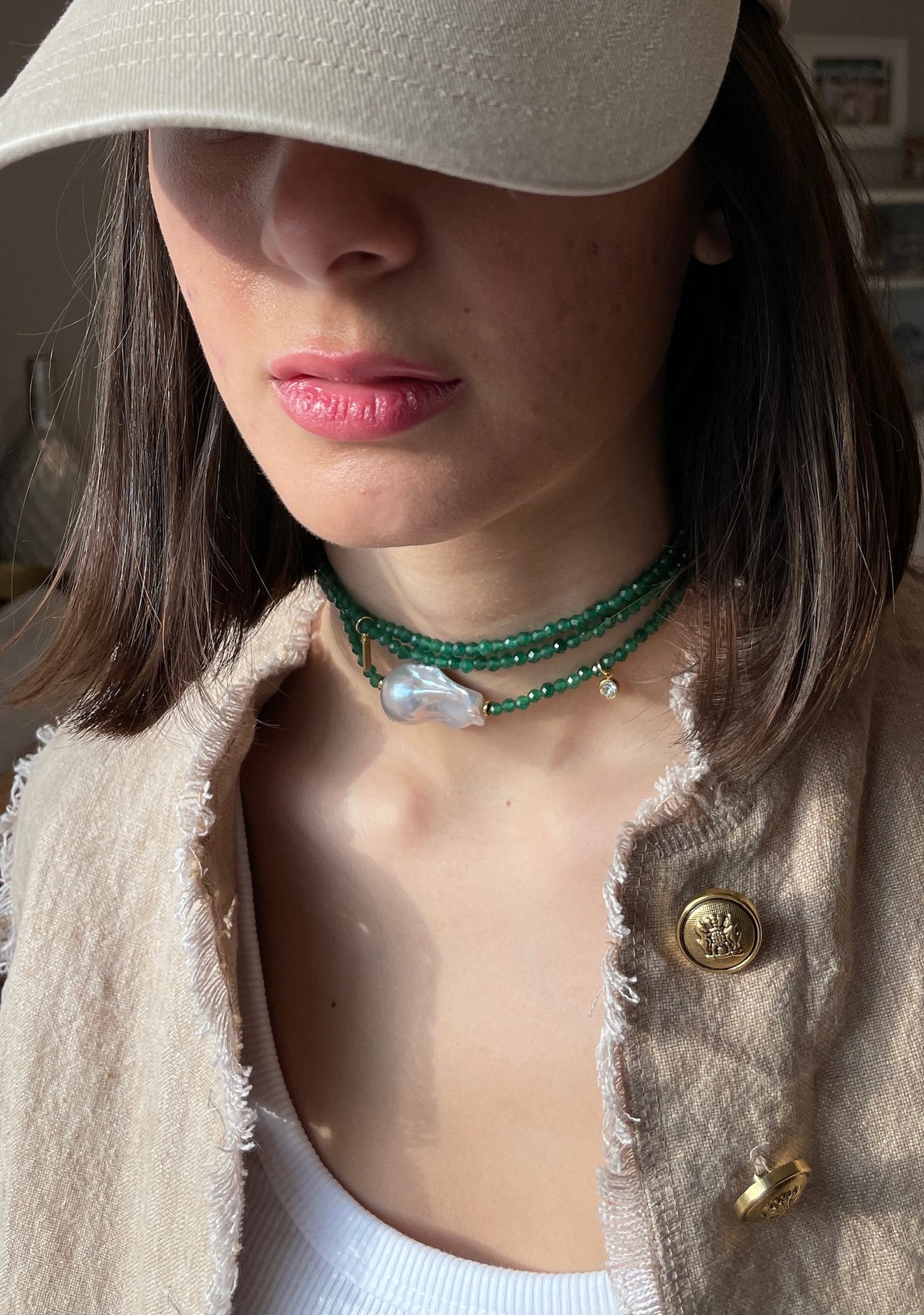 Green Pearl Necklace