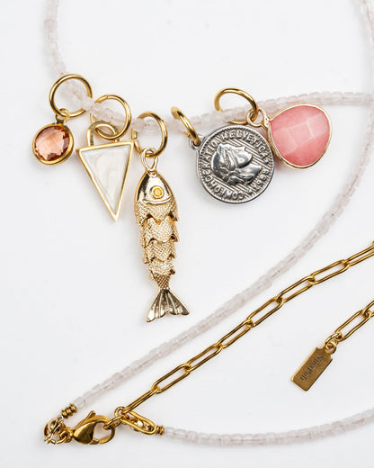 Pink Quartz Mood Necklace