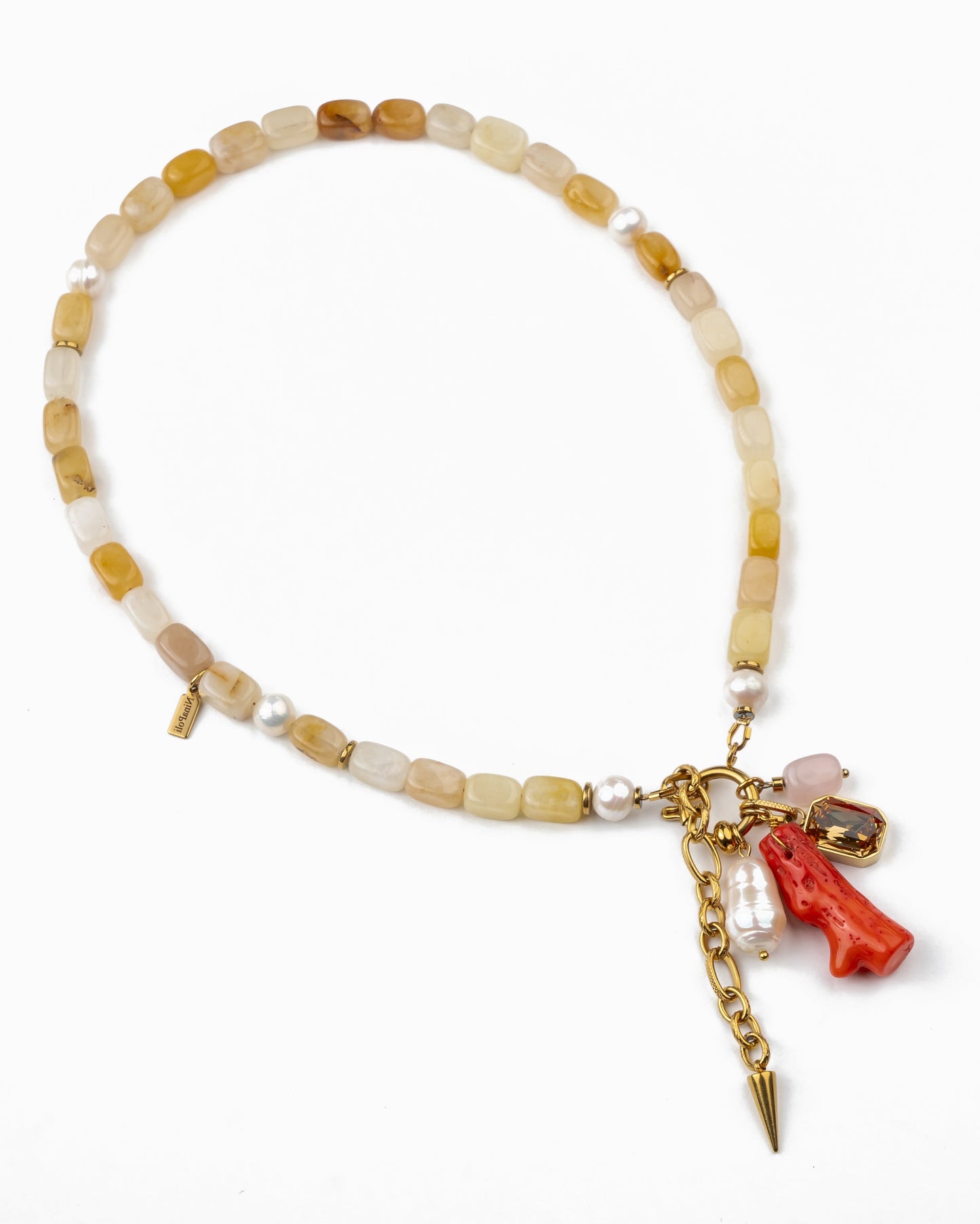 Yellow Aventurine Charm Necklace