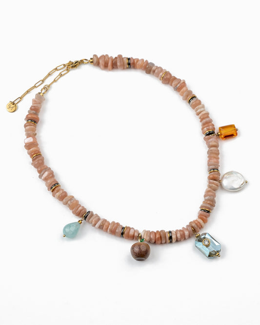 Sunstone Charm Necklace