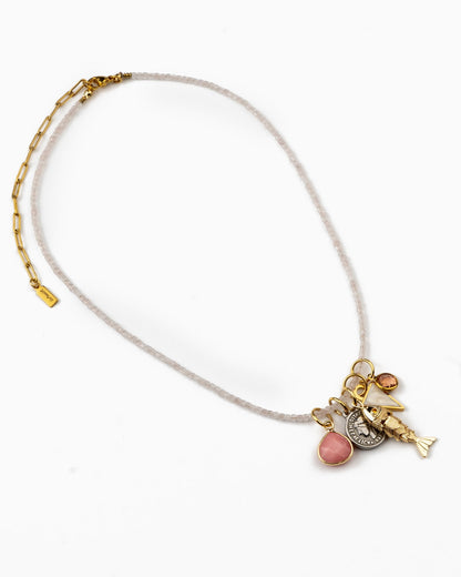 Pink Quartz Mood Necklace