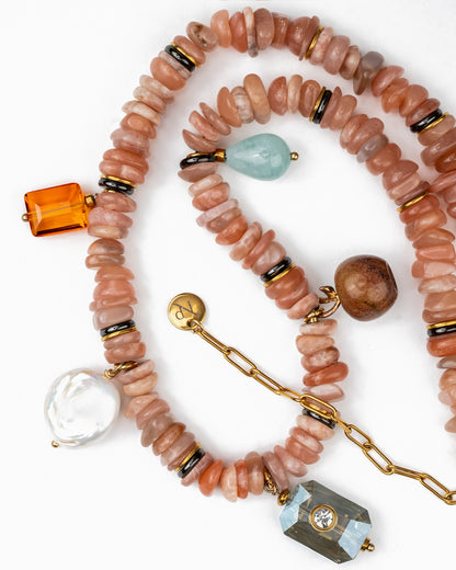 Sunstone Charm Necklace