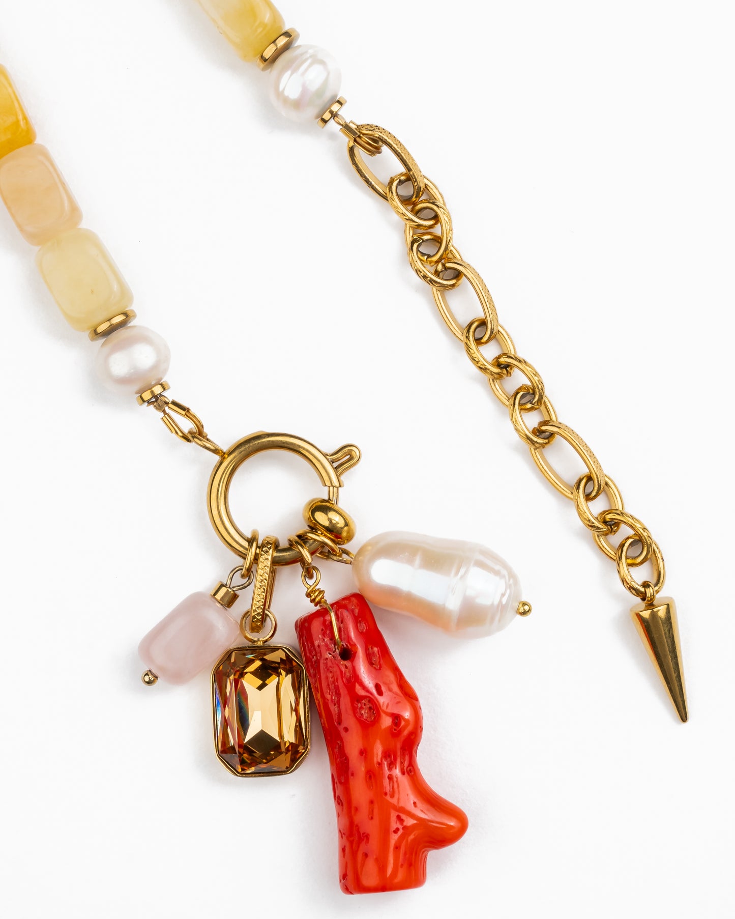 Yellow Aventurine Charm Necklace